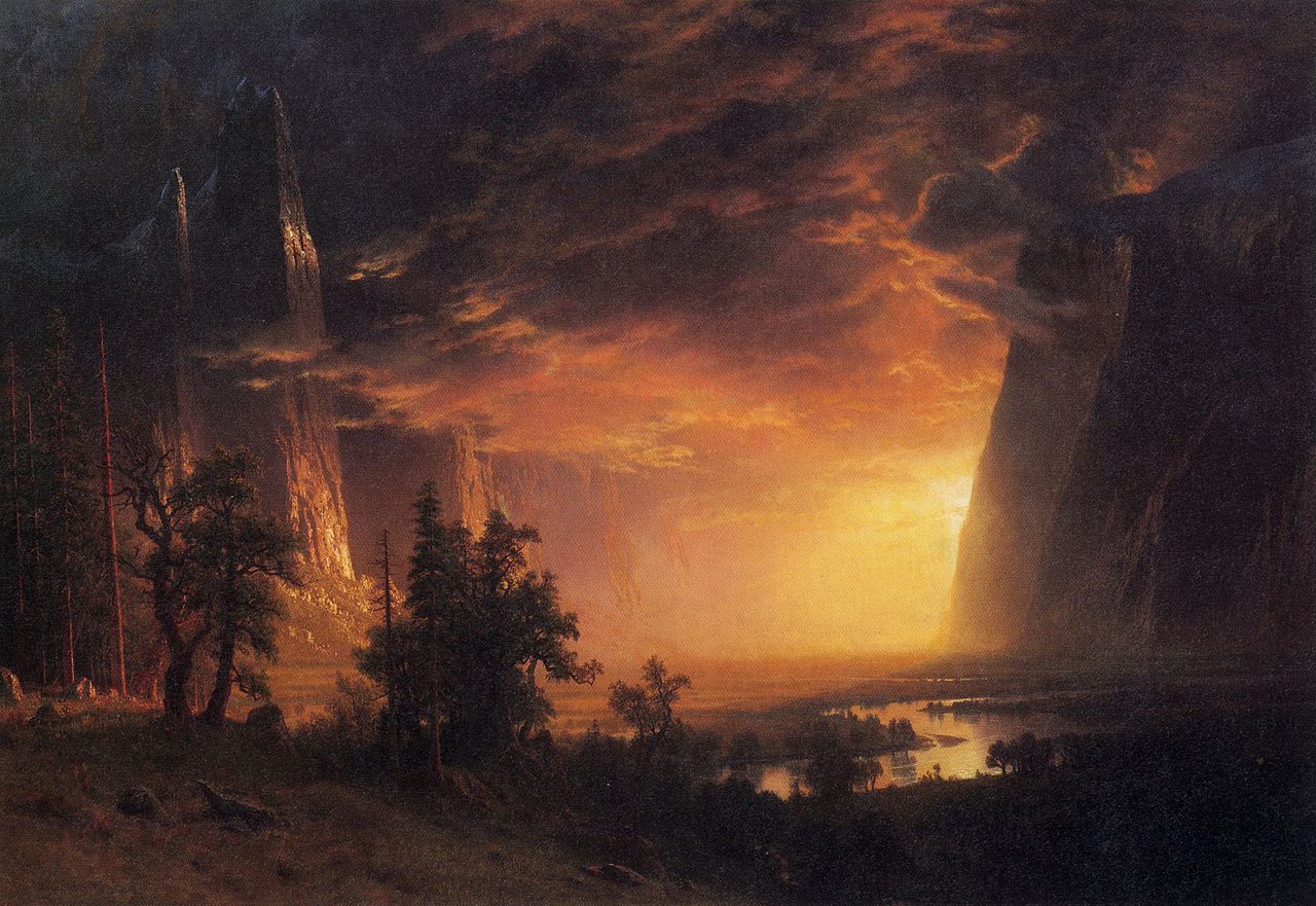 Albert Bierstadt - Sunset in the Yosemite Valley