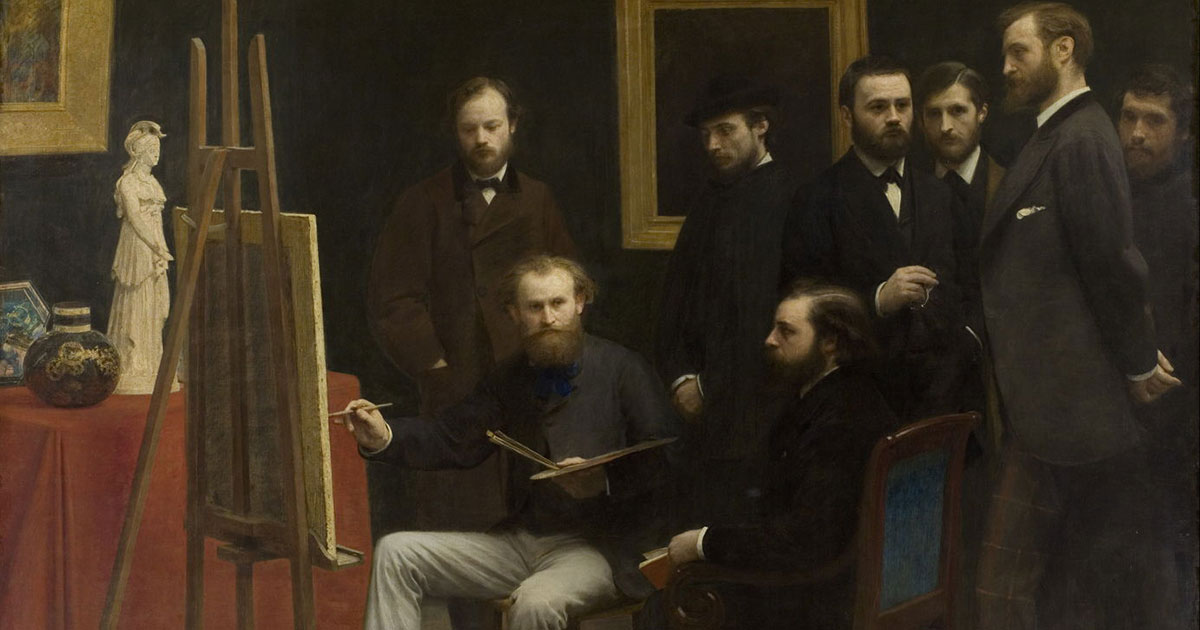 Henri Fantin-Latour - A Studio at Les Batignolles Henri Fantin-Latour - A Studio at Les Batignolles