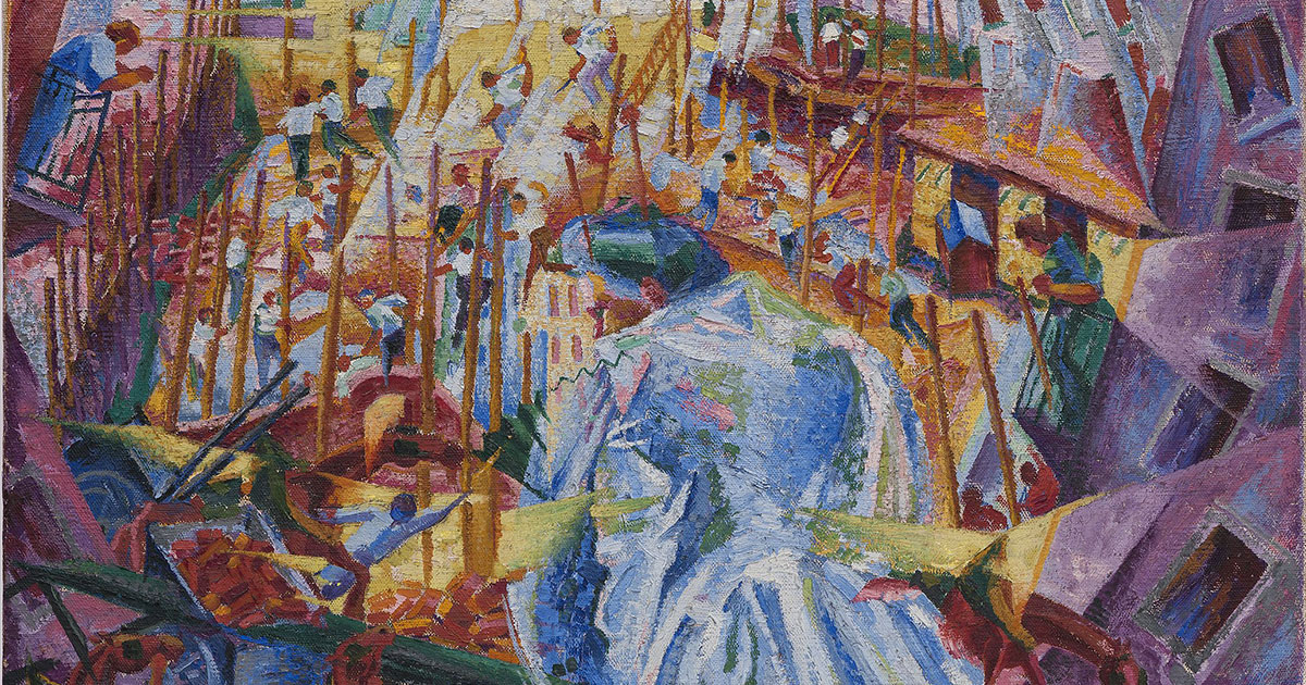 Umberto Boccioni - The Street Enters the House Umberto Boccioni - The Street Enters the House