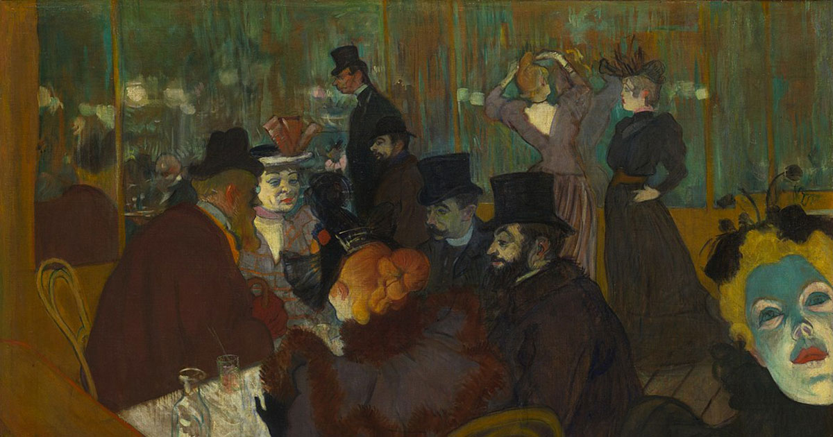 Henri de Toulouse-Lautrec - At the Moulin Rouge Henri de Toulouse-Lautrec - At the Moulin Rouge