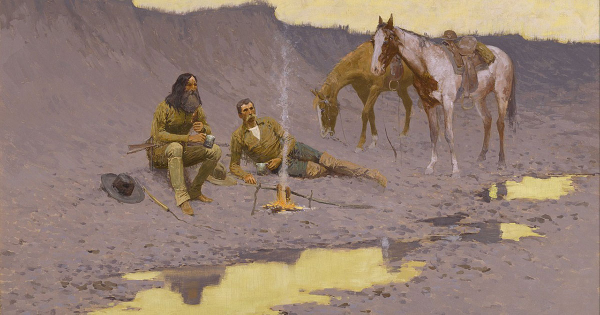 Frederic Remington - A New Year on the Cimarron Frederic Remington - A New Year on the Cimarron