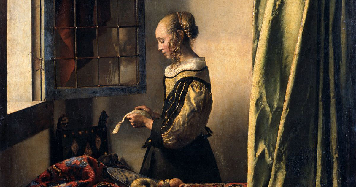 Johannes Vermeer - Girl Reading a Letter at an Open Window Johannes Vermeer - Girl Reading a Letter at an Open Window